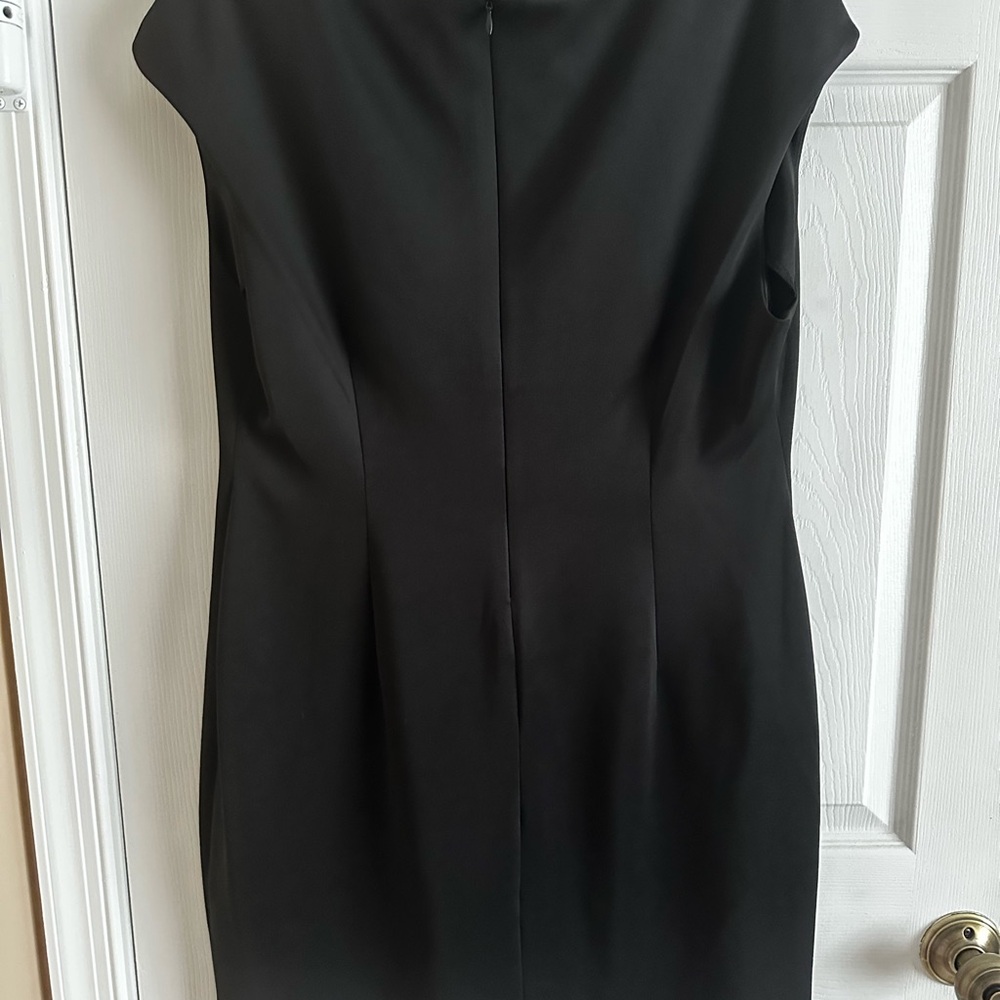 Connected apparel Elegant Black and Pink Floral Dress size 14P - Picture 2 of 2